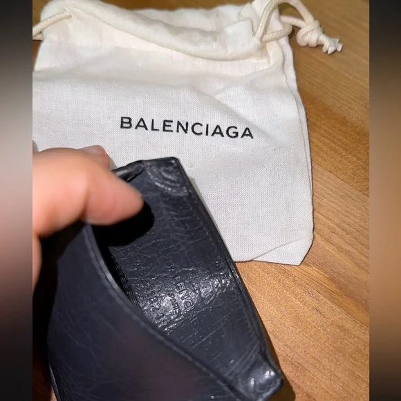Balenciaga Black Leather Accessory